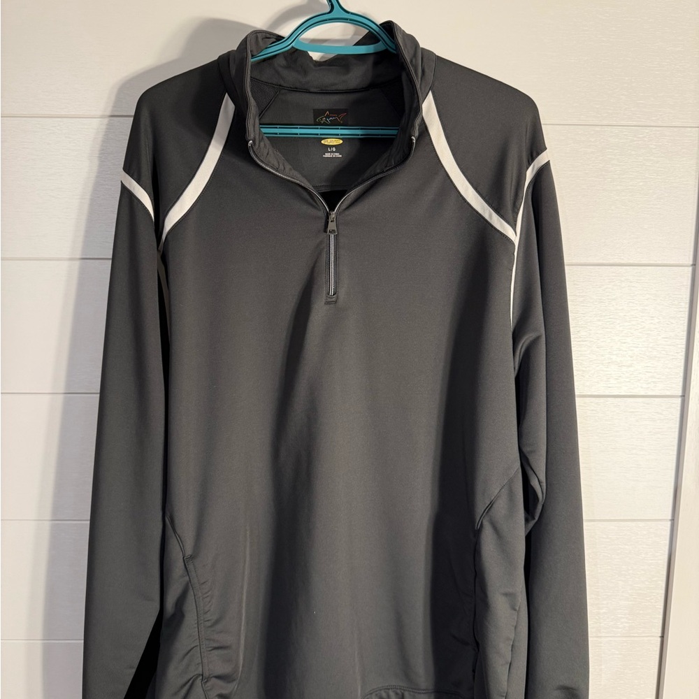 Greg Norman Collection Black and White Lightweight Shirt Jacket